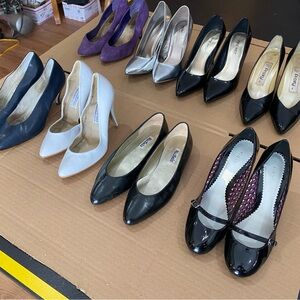 Eight Pairs Of Women’s Shoes, Pumps, Heels, Size 7 Lot #2